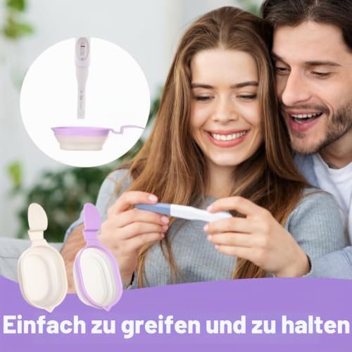 Urine Cup Pack of 2 Collapsible Sample Cups Reusable Sample Container for Pregnancy Ovulation Test 50ml