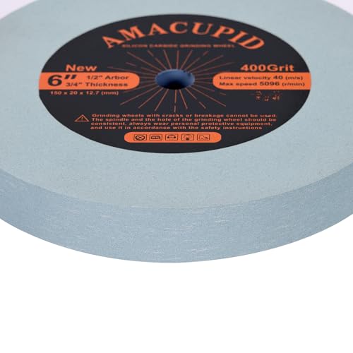 AmaCupid 400-grit bench grinder wheel for precision grinding and polishing carbide tools