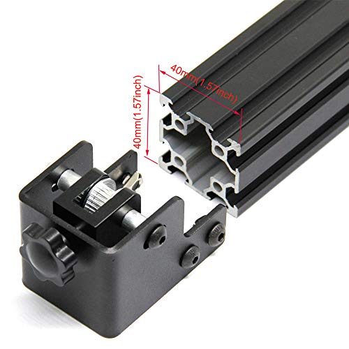 Upgrade Y-axis Synchronous Belt Stretch Straighten Tensioner for Creality Ender3 Pro/Ender3 V2/CR-20 Pro Double Slot Aluminum Profile 40x40mm (4040, Black) 4040