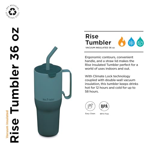 36oz Insulated Tumbler Cup with Straw Lid | Klean Kanteen Rise