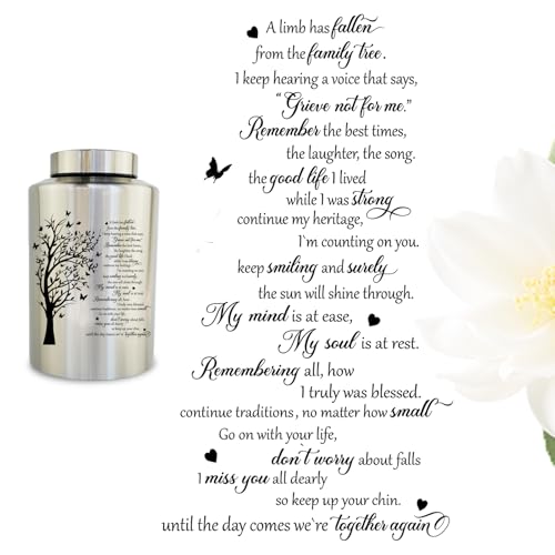 Large Cremation Urns for Human Ashes, for Adult Female & Male Large 220 lbs Tree of Life