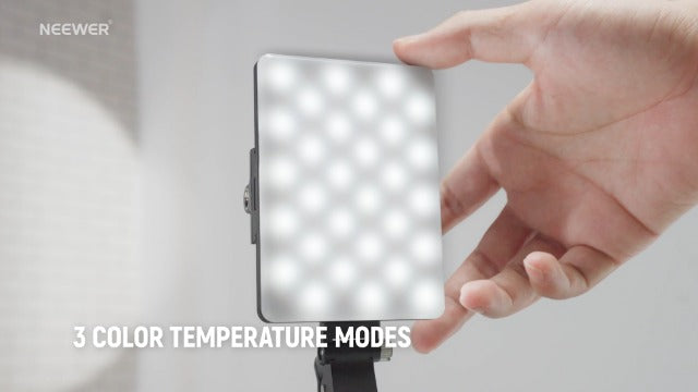 NEEWER Basics NL-60AI Selfie Light for Phone with Front & Back Clip, 60 LED 2000mAh Rechargeable CRI95+, 3 Modes, Portable Clip on Fill Lighting for Tablet Computer Laptop Zoom Call TikTok Video