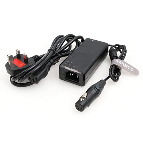 SZRMCC XLR 4 Pin Female 12V 4A AC DC Power Supply Adapter for Sony PMW F55 Camera Sound Devices PIX 260 270i Zaxcom Deva Mix (12V 4A)