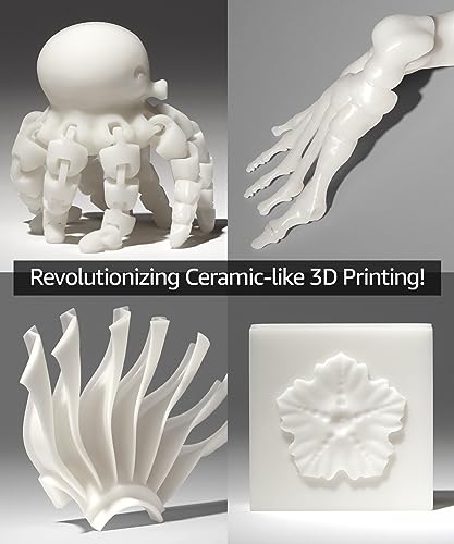 SuperRigid 3D Printer Resin 6.0GPa, 40% of Nano-Micro Ceramic Powder Filled for Ceramic Like Prototypes, Made in Korea by 3DMaterials (500g, White) 500g