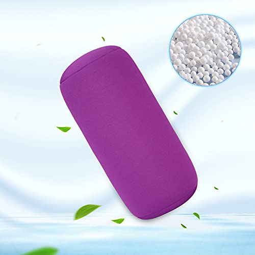 Fdit neck and cervical pillow with microbead fill, supports neck and head, ideal for travel, home, and relaxing comfort.