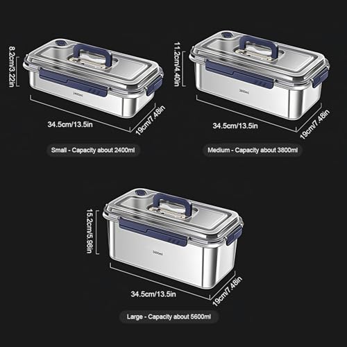 Irishom 5.6L food storage container with lid and date indicator, ideal for kitchen organization and fresh food preservation