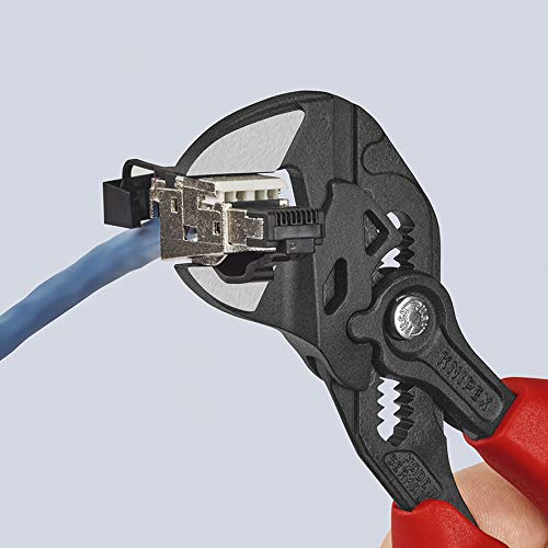 [Australia - AusPower] - KNIPEX Tools - Pliers Wrench, Black Finish, Multi-Component (8602180) 7.25-Inch Comfort Grip, Black Finish 