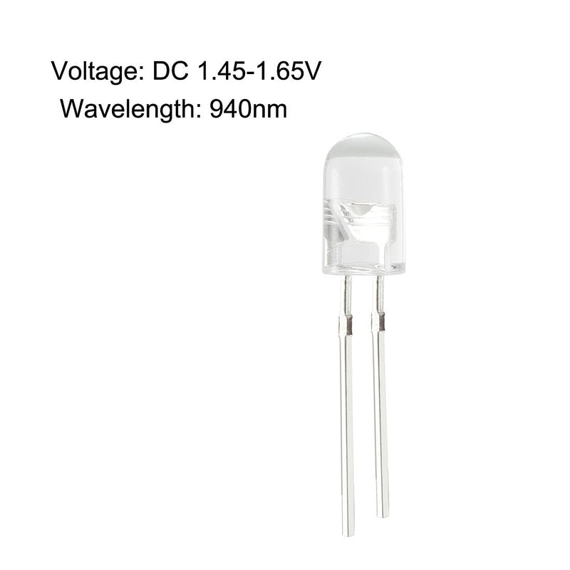 [Australia - AusPower] - uxcell 30pcs 5mm 940nm Infrared Emitter Diode DC 1.5V LED IR Emitter Light Emitting Diodes Clear Round Head 