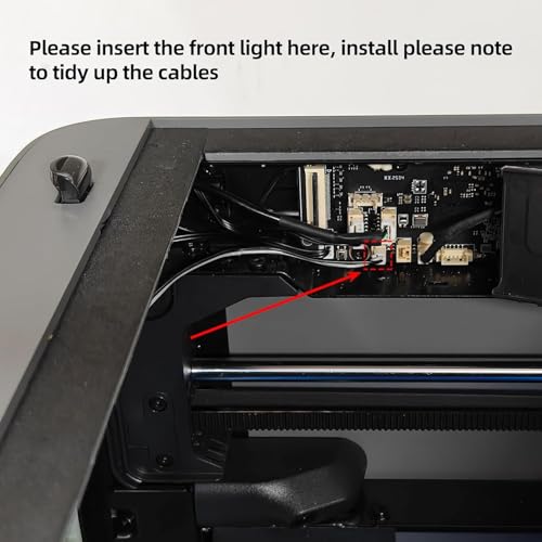 COB LED Light Front Replacement for BambuLab P2S: Plug and Play Accessories - Flexible High Density Uniform Light Bar to Provide Supplementary Lighting for 3D Printer Chamber