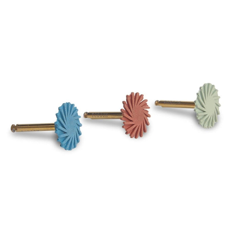 [Australia - AusPower] - Dental Composite Resin Polishing Wheels 6Pcs Rubber Polisher Disc Kit Spiral Flex Diamond System 
