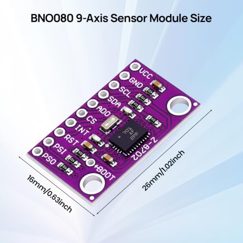 BNO080 9-Axis Sensor Module Ulegqin BNO080 9DOF AHRS Sensor Module High Precision Accelerometer Gyroscope Magnetometer 9DOF AHRS IMU Compatible with Arduino