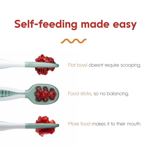NumNum Baby Spoons Self Feeding 6 Months, 6-Pack Rainbow 6 Spoons 02 - Rainbow