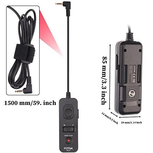 Fotga 59" Remote Control Shutter Release Cords Cable for Panasonic GH2 GH3 GH4 GH5 GH5s GH6 GH7 G97 S1 S5 S5II S5M2X S5IIX S5K S5C RM-VP1 RM-VP1 Focus Zoom REC Start/Stop