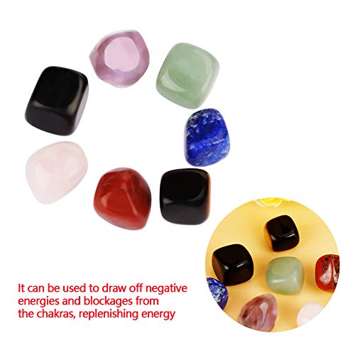 7 Chakra Healing Crystals Stones Set Tumbled Polished Gemstones Agate Reiki Crystals for Meditation Chakra Balancing Energy Healing Yoga Home Décor Women Men