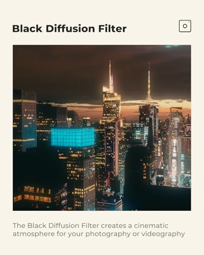 K&F CONCEPT 67mm Black Diffusion 1/4 Filter Mist Cinematic Effect Filter