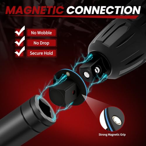 Gyxcelxp 4-piece low profile impact socket adapter set in Cr-Mo steel for tight spaces