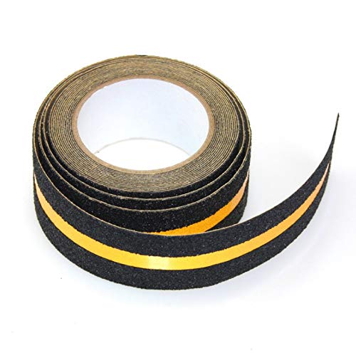 Anti Slip Traction Tape with Reflective Stripe,Yellow Reflective Anti Slip Safety Grit Non Slip Tape Highest Traction 1.97 Inch x 16.4 Foot,Anti-Slip Tape, Floor tape,stairs Tape,Safety Tape