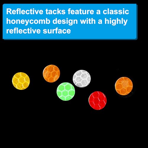 PATIKIL yellow reflective tack trail marking tacks, pack of 200 glow tacks