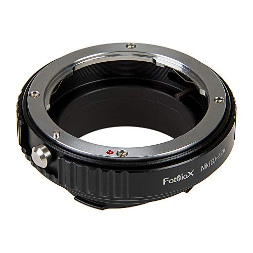 Fotodiox Lens Mount Adapter with Leica 6-Bit M-Coding - Nikon Nikkor F Mount G-Type D/SLR Lens to Leica M Mount Rangefinder Camera Body with Built-in Aperture Control Dial, Black