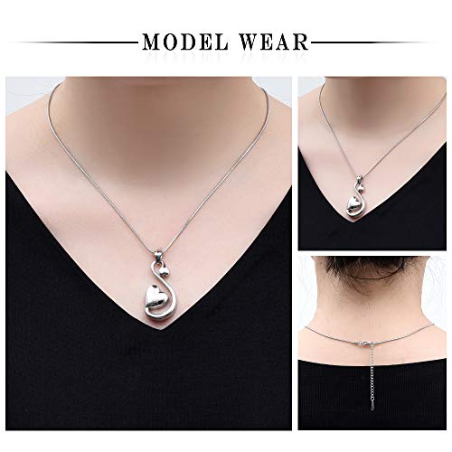 Infinity Heart Urn Necklace for Ashes Cremation Jewelry for Women Men Stainless Steel Memorial Necklaces Ash Holder for Human Pets Keepsake Jewelry for Loved Ones with Fill Tool Silver
