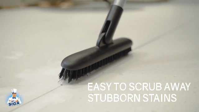 MR.SIGA Heavy Duty Grout Scrub Brush with Long Handle
