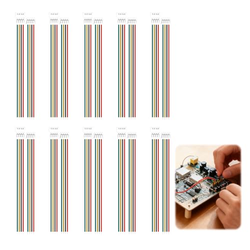 10 Sets Mini Micro 1.25 mm 4-Pin Connector Set with UL1571-26AWG Cable, 4-Pin Connector for Electronics, LED, Model Making, DIY Projects, Durable PH 2.0 Alternative