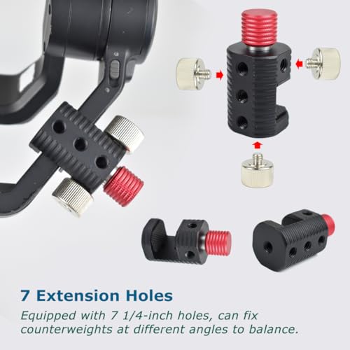 Universal Gimbal Counterweight Kit with Balance Weight Mounting Clamp and 2 pcs Counterweights for DJI Ronin S/SC/RS2/RSC2/RS3/RS4 Zhiyun Weebill S Crane Gimbal Stabilizers Accessories