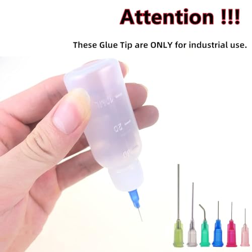 CIETER 20-pack adhesive dispenser accessories with glue bottles, dispensing tips, and caps in assorted sizes