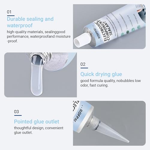 ROFPM 100ml conformal coating for electronics, clear silicone adhesive for circuit board protection