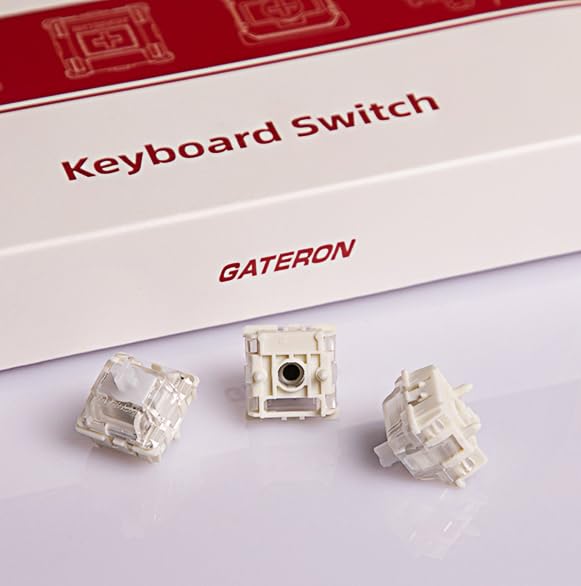 [Australia - AusPower] - GATERON Magnetic Hall Sensor Keyboard Switches, KS-20 White Linear Pre-lubed 30gf Magnetic Key Switches, Free Setting of Pre-Travel SMD Compatible, Fit for Magnetic Mechanical Keyboards(35PCS) 