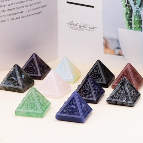 Black Obsidian Healing Crystal Pyramid,Natural Stone Pyramid for Meditation, Reiki Energy, Chakra Balancing,Energy Enhancement - Great Gift for Home Decor, Office Desk, and Spiritual Practices Black Obsidian