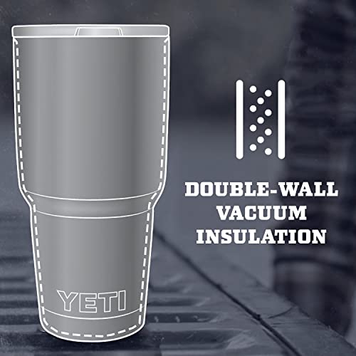 YETI Rambler 30 oz Stainless Steel Vacuum Insulated Tumbler w/MagSlider Lid Granite Gray 30 Ounces