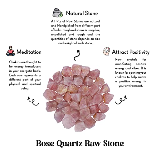 Large Raw Rose Quartz Crystal - Rough for Cabbing - Large Crystals and Healing Stones - Bulk Rocks Crystal - Quarts Rocks - Unpolished Rose Quartz - Stone Decor