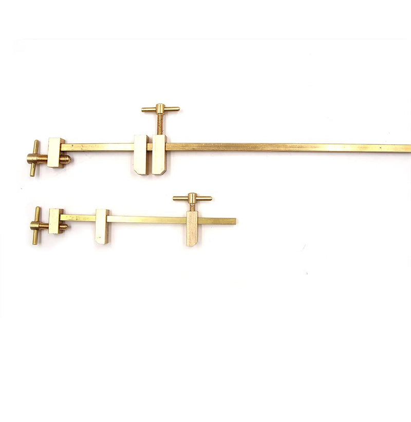 [Australia - AusPower] - Chiloskit Miniature Solid Brass Rod Clamps Woodworking Clamps with Knurled Tightening Screws (180mm) 180mm(7'') 