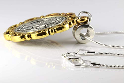 Dave The Bunny St Benedict Snake Chain Charm Necklace
