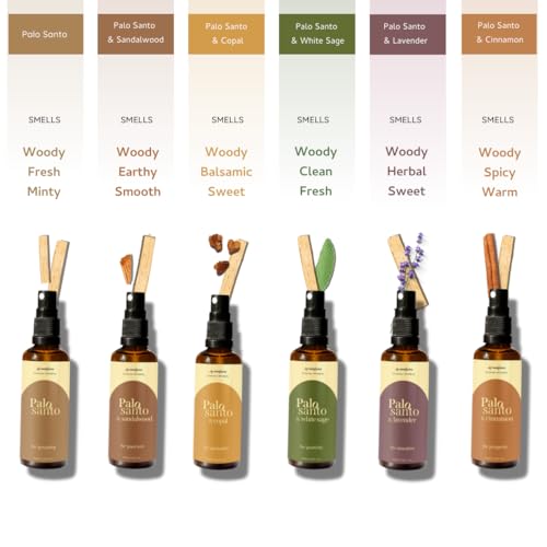 Palo Santo Smudge Spray Gift Set, 6x50ml, Aromafume