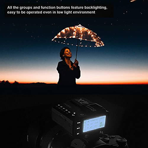 Godox X2T-S Wireless Flash Trigger Compatible with Sony Camera Bluetooth Connection APP Control 1/8000s HSS Transmitter for Godox V1S TT685S TT350S V860II-S TT600 AD200 (X2T S Compatible with Sony)