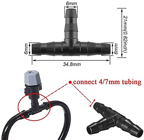 [Australia - AusPower] - 280 Pcs Barbed Connectors Irrigation Fittings Kit,Drip Irrigation Barbed Connectors 1/4''Tubing Fittings Kit for Flower Pot Garden Lawn(Straight Barbs,Single Barbs,Tees,Elbows,End Plug,4-Way Coupling) 