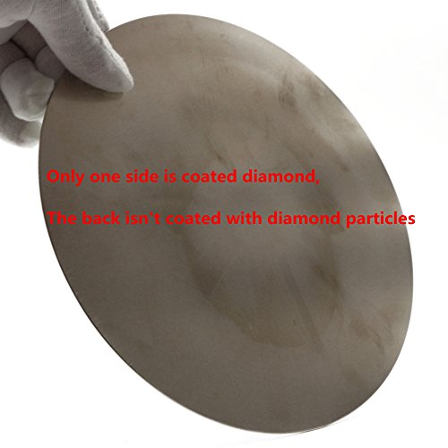 JINGLING 8-inch diamond grinding disc, 320 grit flat lap disk for lapidary stone grinding, no center hole