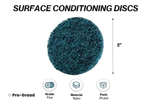 Pro-Graad R-Type surface conditioning disc, 2-inch fine blue quick change disc, 25 pack