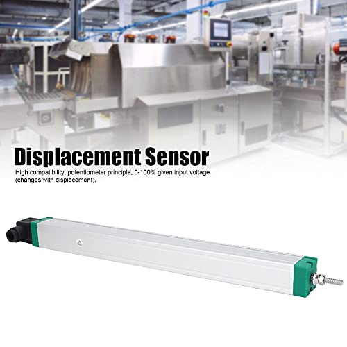 1 x path sensor, linear position sensor with stainless steel housing, potentiometer principle and IP67 protection for industrial applications such as injection moulding machines