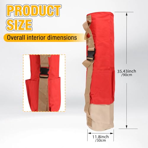 36" Heavy Duty Lath Bag, Lath Stake Bag with Pockets