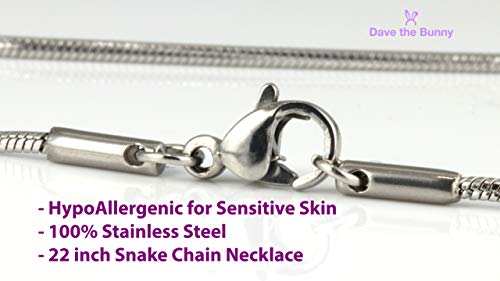 Dave The Bunny St Benedict Snake Chain Charm Necklace