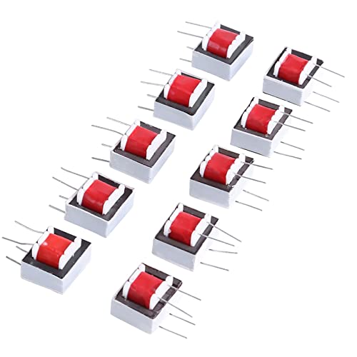 Oumefar 10pcs/pack EI14 High Efficiency Audio Isolation Transformer 600:600 Ohm 1:1 Audio Transformer for Automatic Control Ohm Transformer