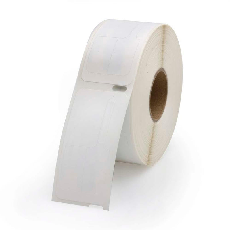 Rat Tail Jewelry Price Tag Labels – 7/8 x 15/16 – LV-30373 – Polypropylene Tear-Resistant Tags – White – 400 Labels per Roll – Compatible with DYMO LabelWriter 450 & Earlier