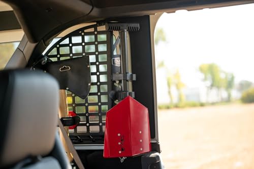 DV8 Offroad universal quick release tool mounts with steel and rubber construction, black tool holders