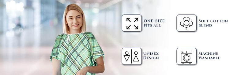 [Australia - AusPower] - Linteum Textile Supply Premium Green IV Hospital Patient Gown with Telemetry Pocket 1 