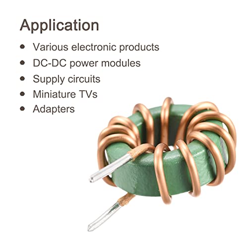 sourcing map Toroid Inductance Copper Coils Vertical 1mH 10A Pack of 5 | Inductance, for DIY circuit board