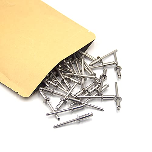 ISPINNER 3/16 x 1/2 inch stainless steel blind pop rivets, 100-piece pack