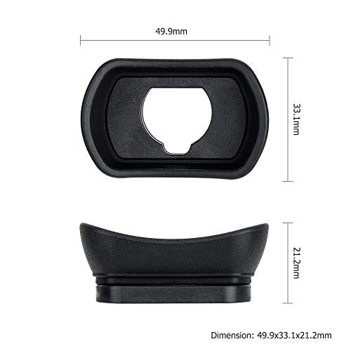 Kiwifotos Long Soft Viewfinder Eyecup Eyepiece for Fuji X-T5 X-T4 X-T3 X-H2 For Fuji X-T5 X-T4 X-T3 GFX100S & More Camera